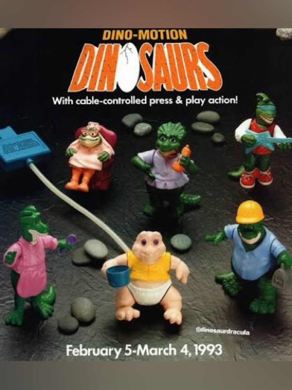 Sealed McDonald’s 1992 Dinosaurs tv show toys - complete set